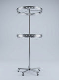 2-Tier Round Clothing Rack – Chrome
