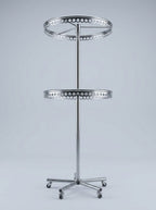 2-Tier Round Clothing Rack – Chrome