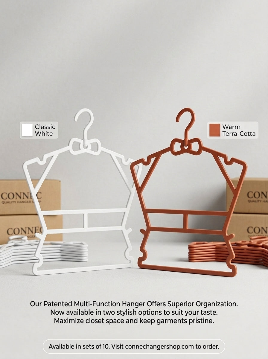 CONNEC Patented Multi-Function Hangers – Set of 10
