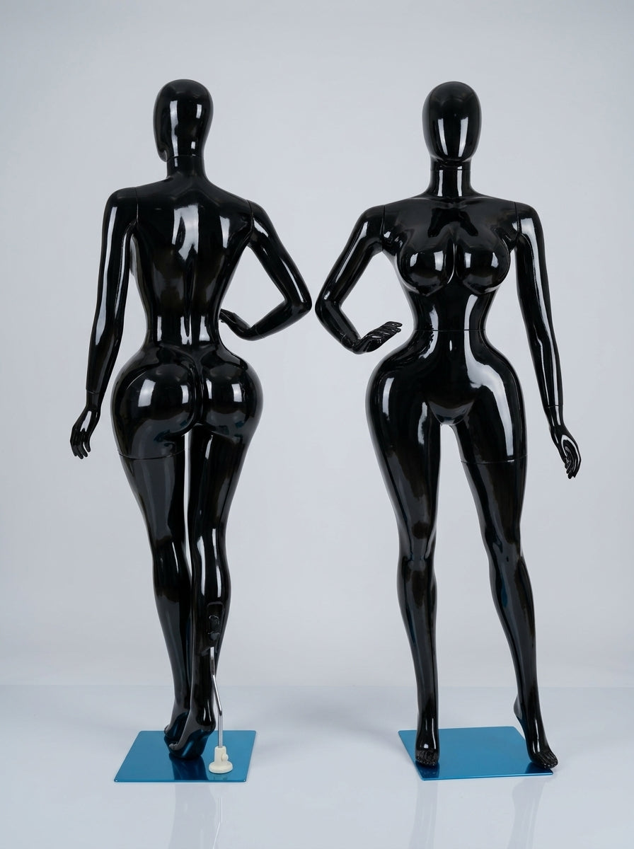 BBL Glossy Black Mannequin Pair