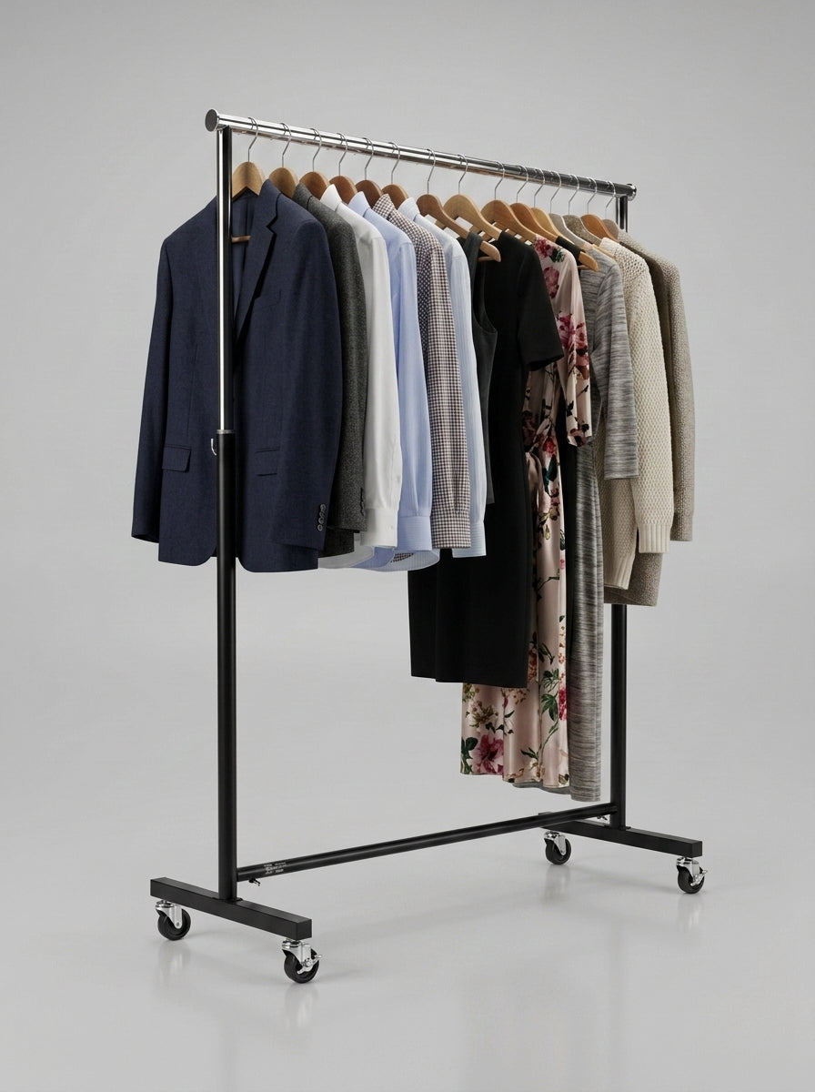 Heavy-Duty Rolling Garment Rack