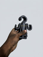 Matte Black Slipper & Sandal Hanger – Set of 10