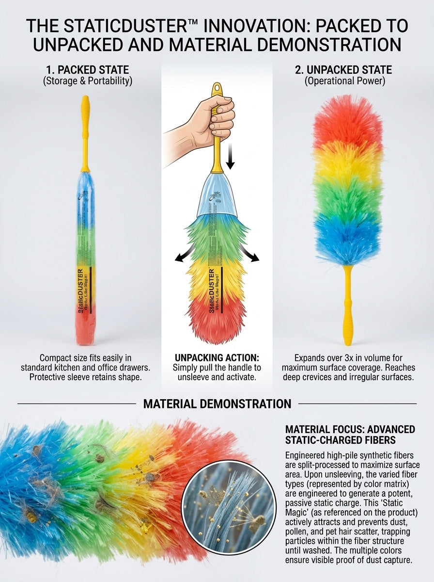 StaticDUSTER Rainbow Power Microfiber Duster