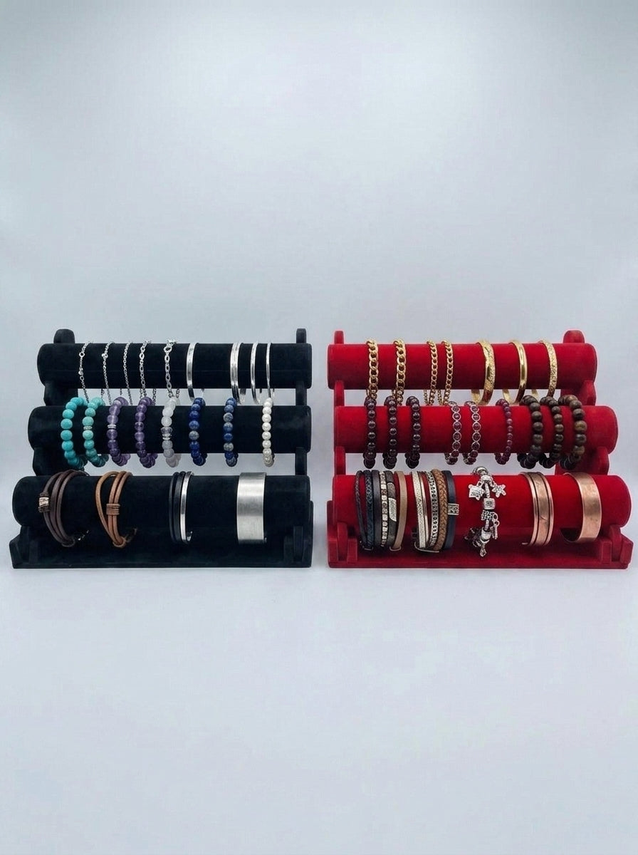 3-Tier Velvet Bracelet & Watch Display Stand