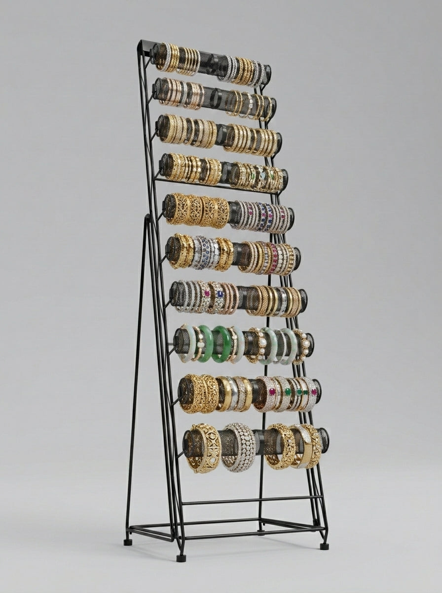 Watch & Bracelet Multi-Tier Display Rack (10-Tier Freestanding)