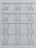 Chrome Wire Shoe Display for Slatwall Display Board Panels (12pcs)