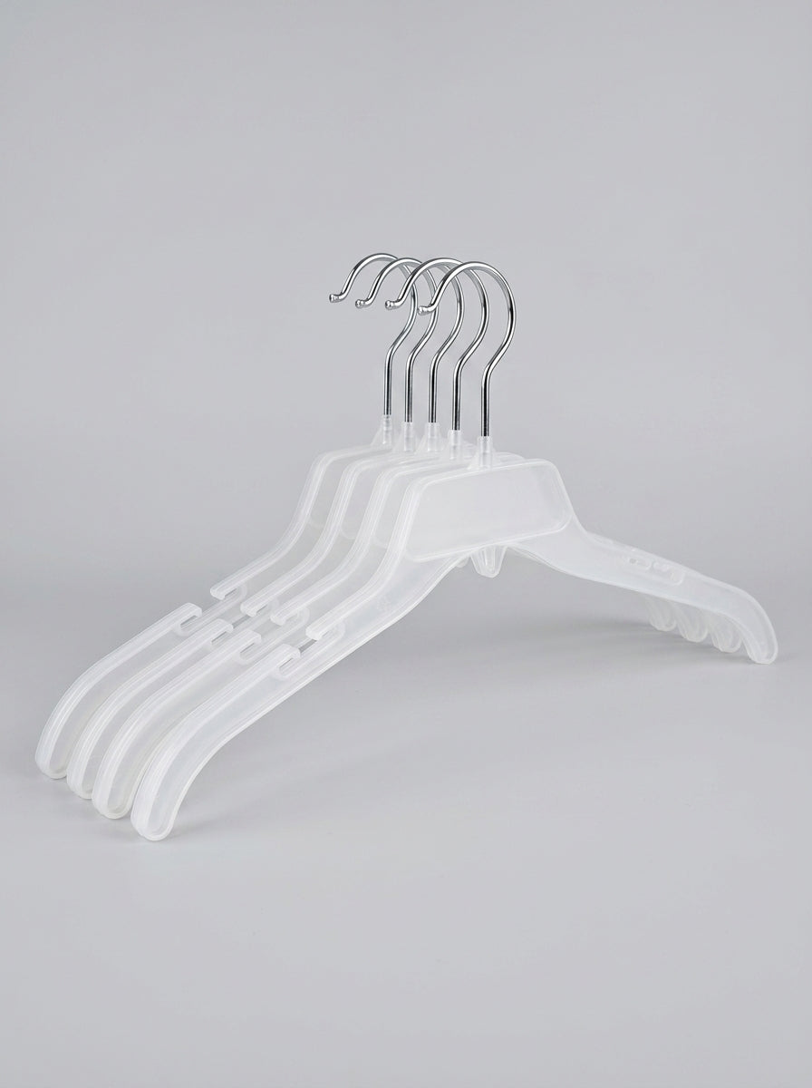 Clear Plastic Clothes Hangers (10pcs)