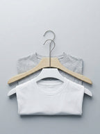 Plastic Hangers Natural & White (12pcs)