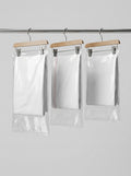 Clear Plastic Garment Packaging Bags (Hangable, 100pcs)