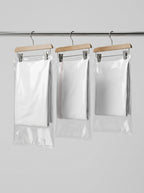Clear Plastic Garment Packaging Bags (Hangable, 100pcs)