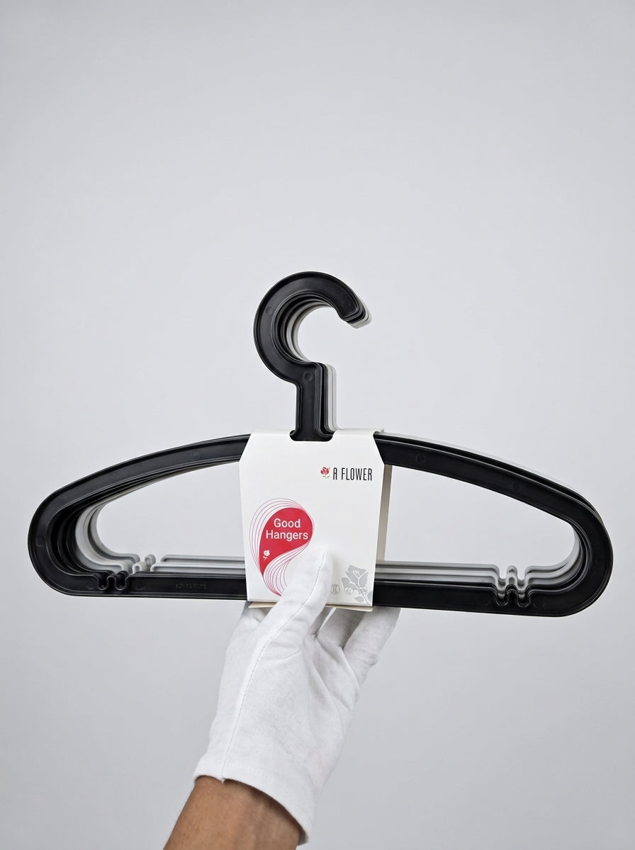 A Flower Premium Plastic Garment Hangers (5pcs)