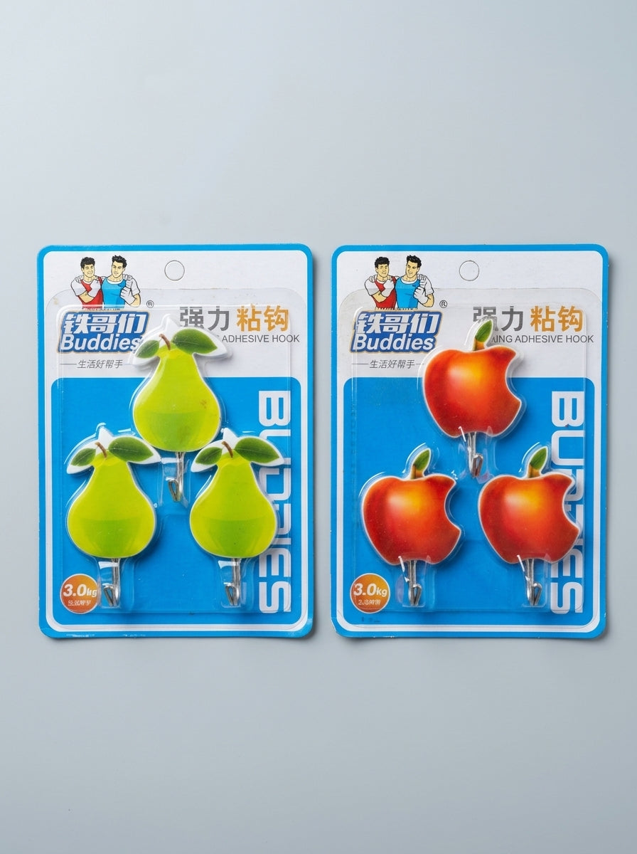 Fruit Adhesive Wall Hooks (3-Pack)