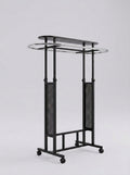 Double rail oval garment display rack – clothing rack Dar es Salaam