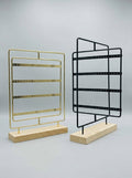 Earring display stand gold and black metal – earring stand Tanzania