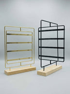 Earring display stand gold and black metal – earring stand Tanzania