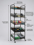 Premium Mesh Storage Cart