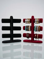 3-Tier Velvet Bracelet & Watch Stand