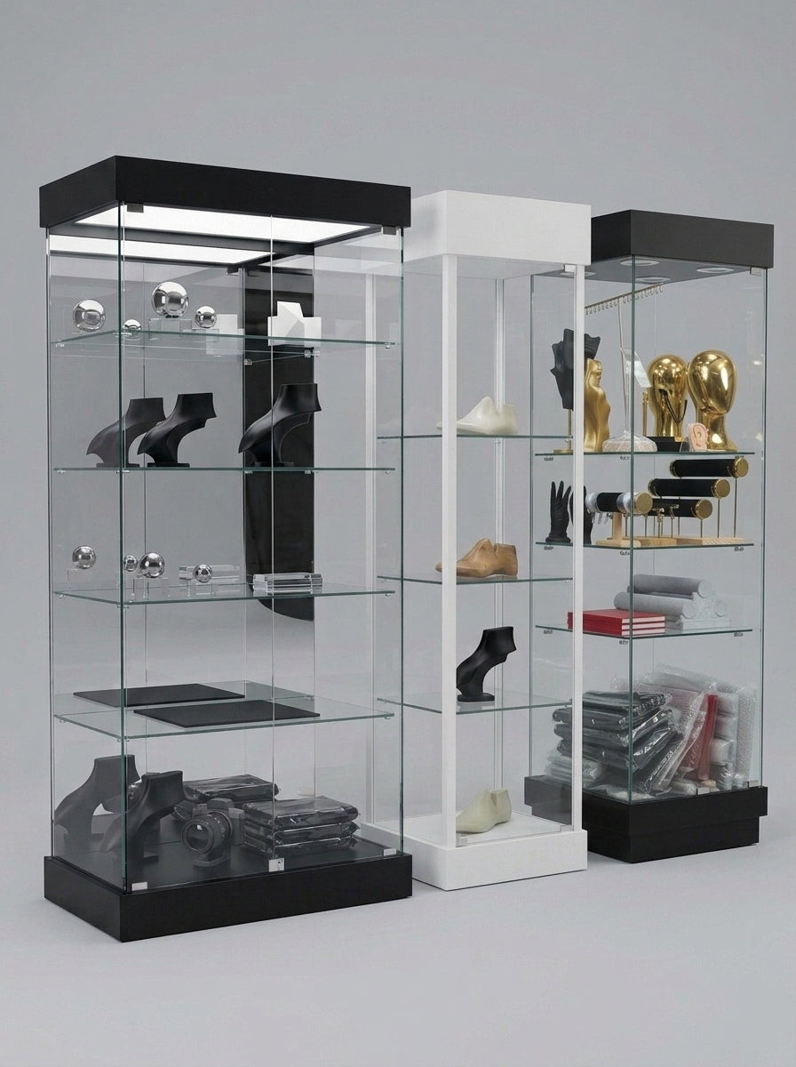 Premium Jewelry Display Showcase 50x50x180cm
