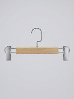Natural Beech Wood Trouser & Skirt Clip Hangers — Pack of 12