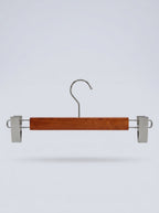 Premium Wooden Trouser & Skirt Clip Hangers — Pack of 12