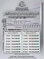 Premium Chrome Slatwall Display Hooks