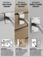 Chrome Waterfall Display Arms – Bar Hook Mount (Slatwall/Crossbar)