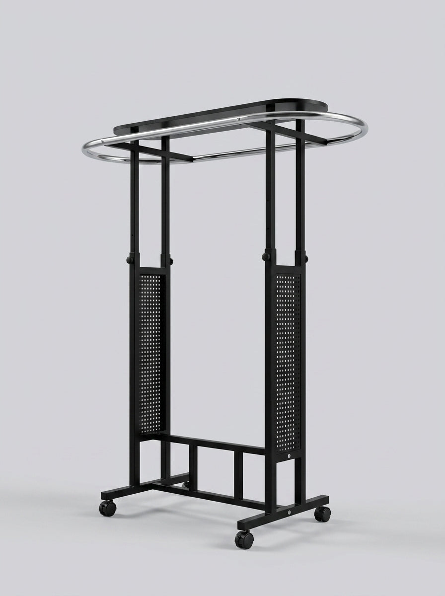 Double Rail Oval Garment Display Rack