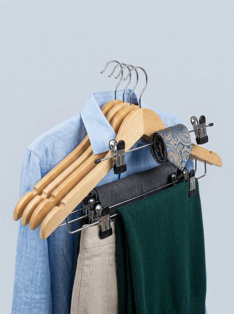 Wooden Clip Hangers (12pcs)