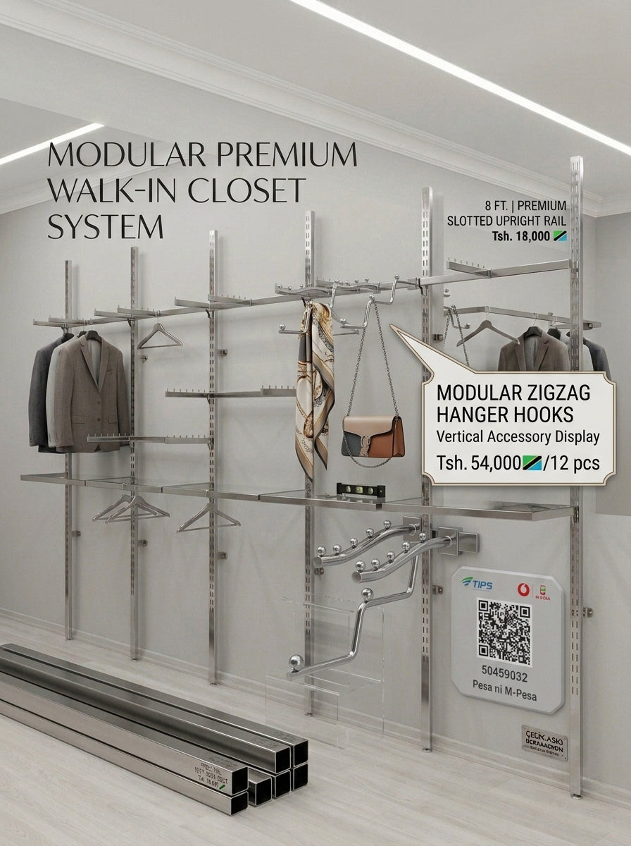 Modular zigzag merchandise hooks chrome – photo 6