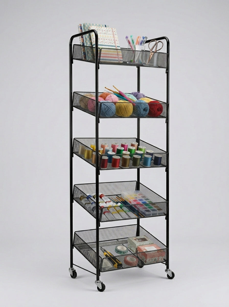 Premium Mesh Storage Cart