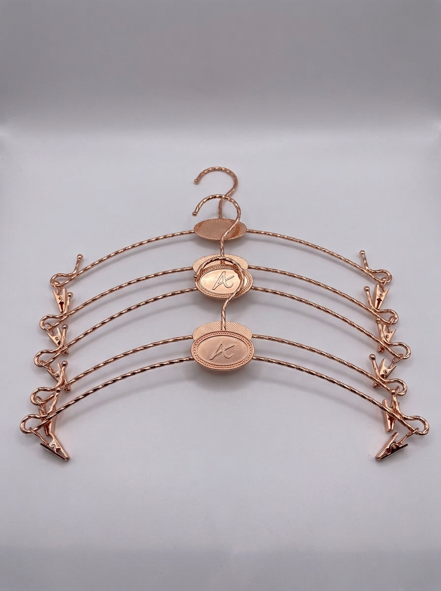 CONNEC Premium Rose Gold Lingerie Hangers (Pack of 10)