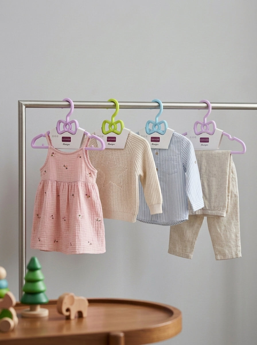 Premium Kids' Bow-Tie Hangers (5pcs)