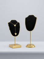 Black Velvet Jewelry Necklace Pendant Display Stand