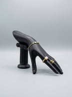 Sculptural Hand Mannequin on Column Pedestal – Matte Black Ring & Bracelet Display