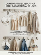 SUS304 Stainless Steel Wall Hook Rack