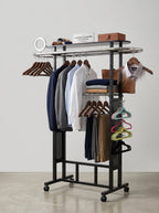 Double rail oval garment display rack – photo 4