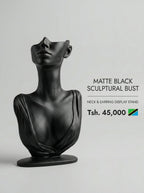 Matte Black Sculptural Bust