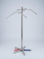 4-Way Clothing Display Rack – Stainless Steel