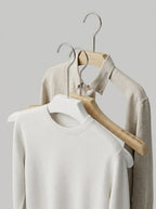 Plastic Hangers Natural & White (12pcs)