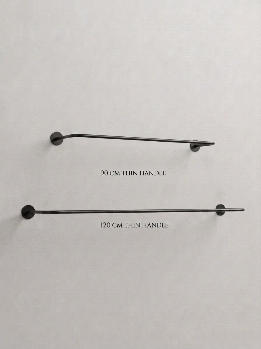 Wall-Mounted Thin Handle Clothing Rail