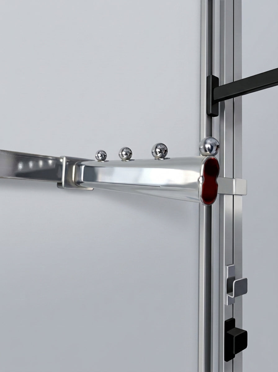 Premium Ball Waterfall Hooks – Forward-Angled Arm (Crossbar Top-Hook Mount)