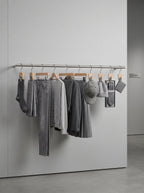 Mini Wooden Clip Hanger with S-Hook (12pcs)