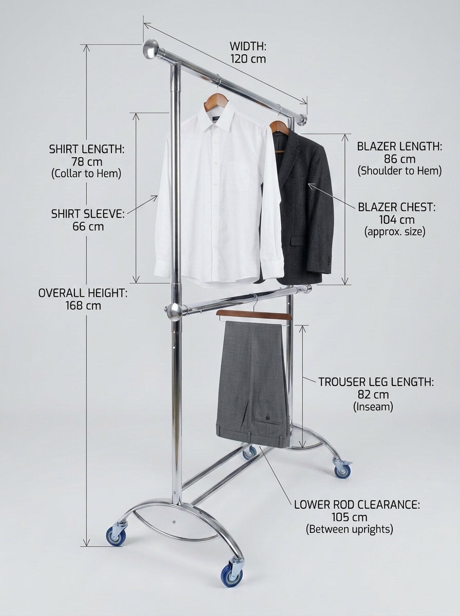 Chrome Z-Frame Garment Rack
