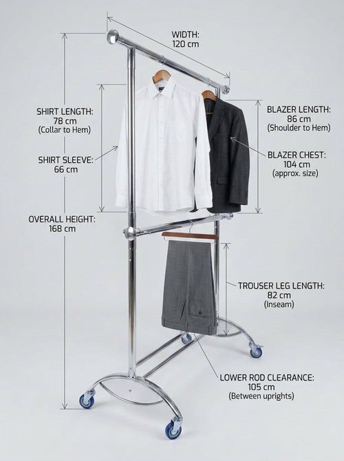 Chrome Z-Frame Garment Rack