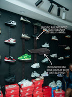 Wall-Mounted Shoe Display Rail System (12pcs)