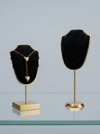 Black Velvet Jewelry Necklace Pendant Display Stand
