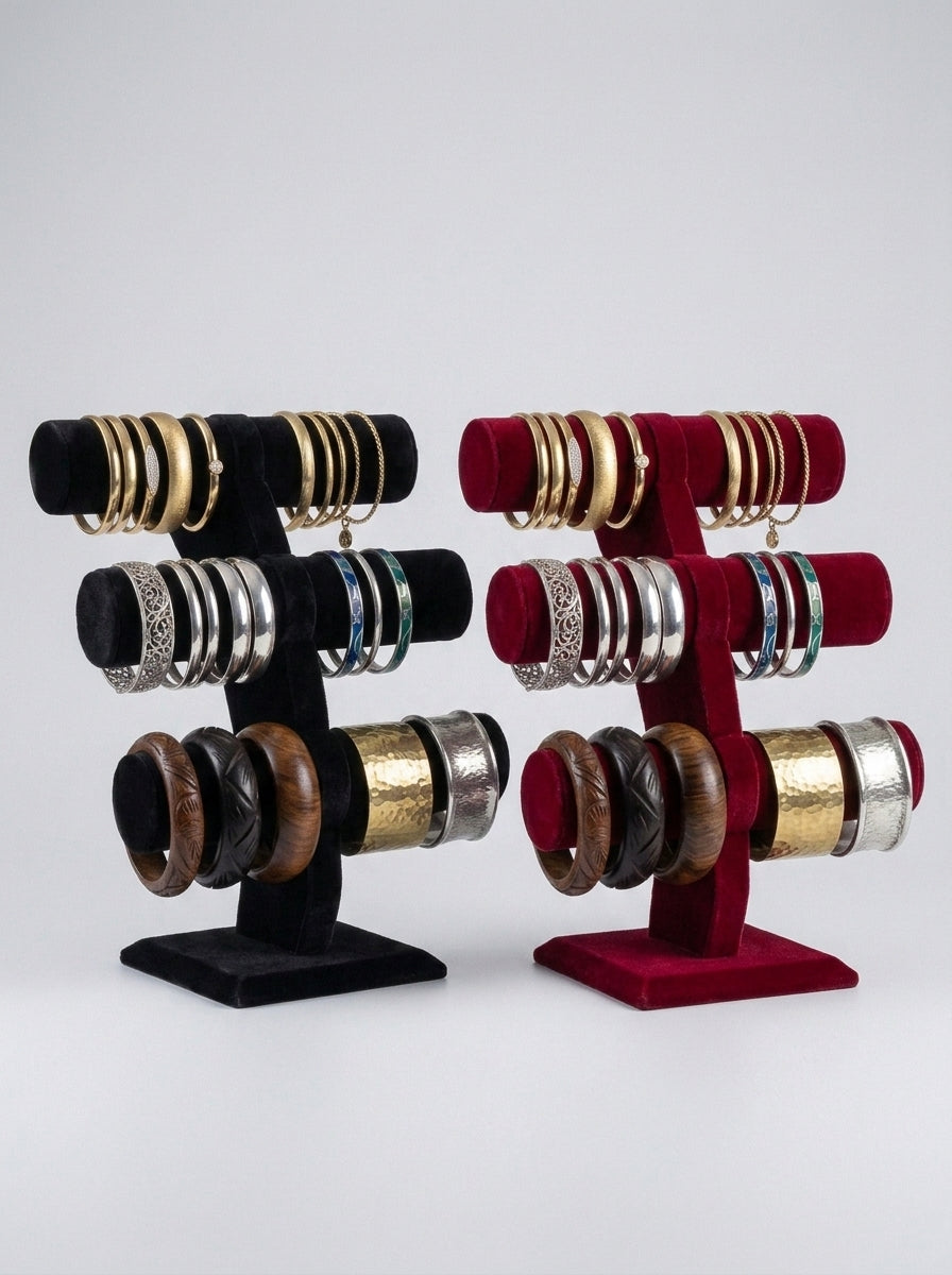 3-Tier Velvet Bracelet & Bangle Display Stand