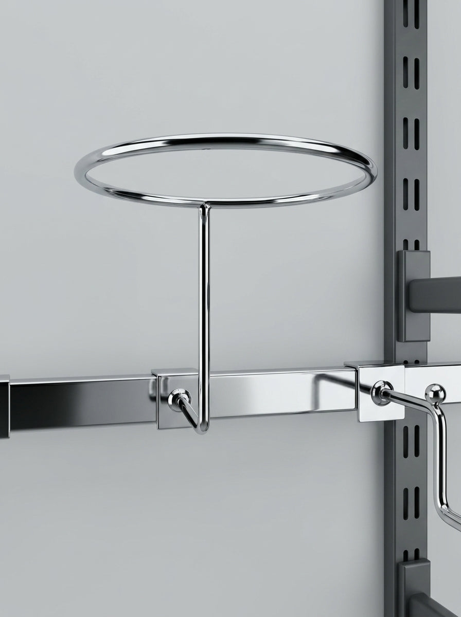 Chrome ring handles retail display hardware – photo 8