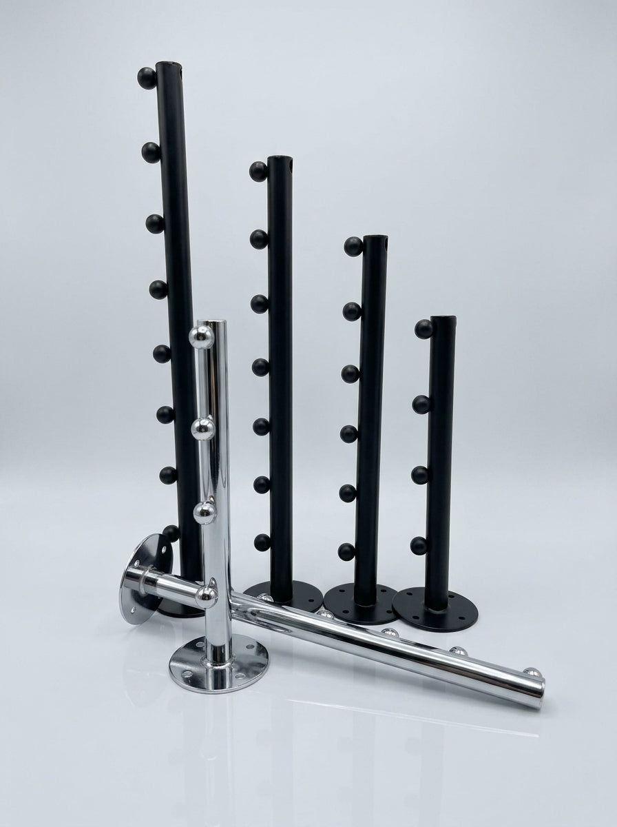 Wall Mount Display Stand with Ball Pegs – 12pcs Set